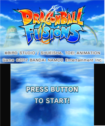 Dragon Ball Fusions title screen for Nintendo 3DS